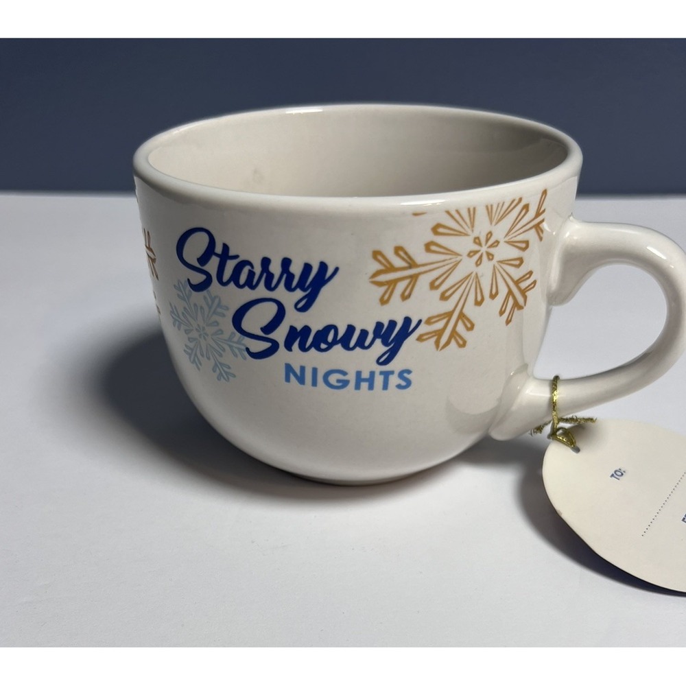 Starry Snowy Nights Mug Coffee Cup Winter Quote Gift NWT